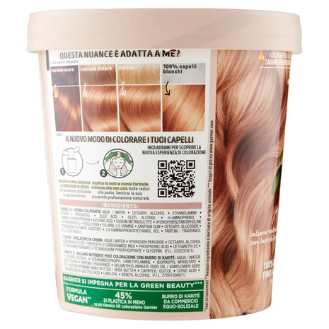 Garnier GOOD 7.0 Biondo Caramello, colorazione permanente senza ammoniaca, 90% di origine naturale